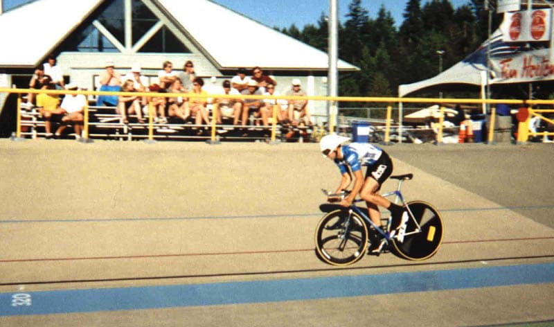 David Gluzman racing at the Canadian National Championships in Victoria