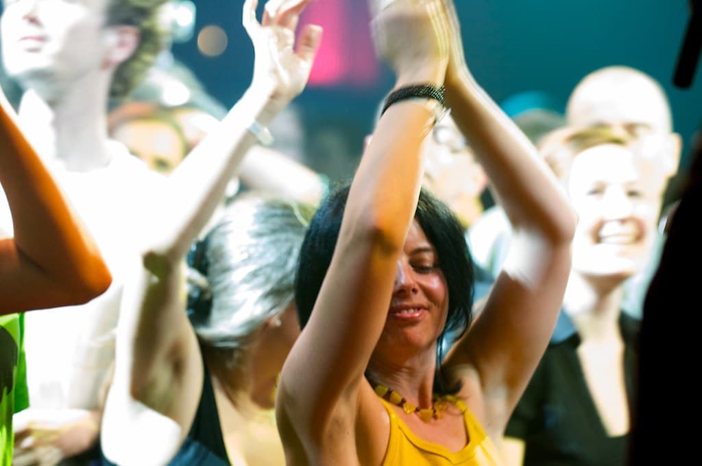 Front row crowd at Springfestival 2008 in Graz