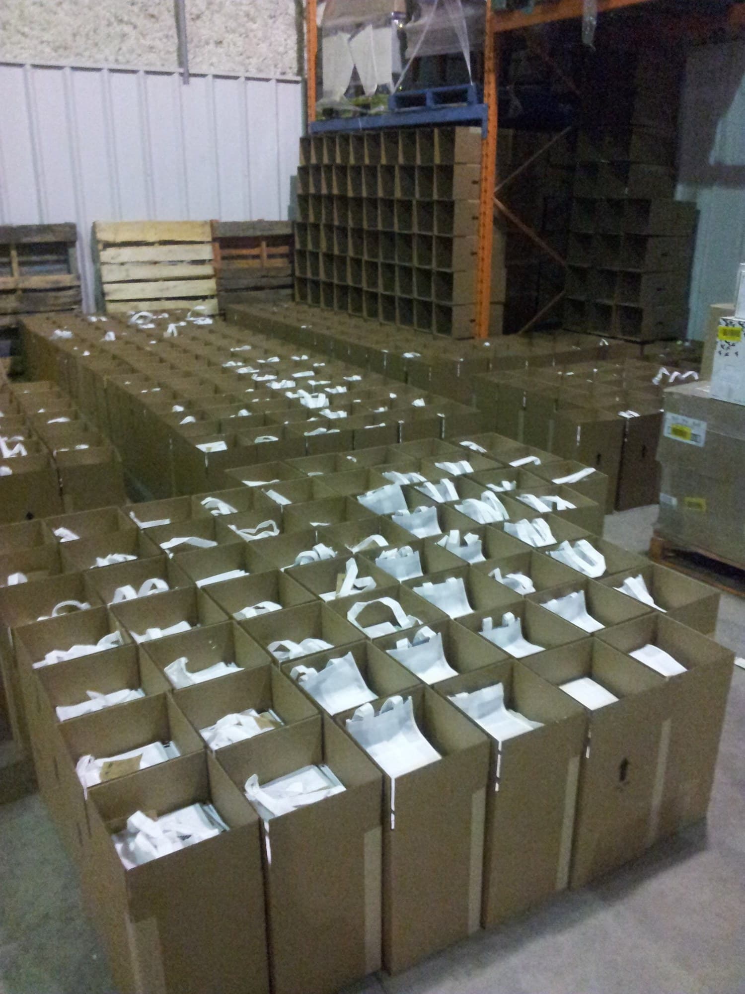 Inside the WineCollective warehouse in the early days, 2013