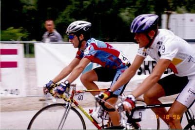 David Gluzman racing at the World Championships in 1996